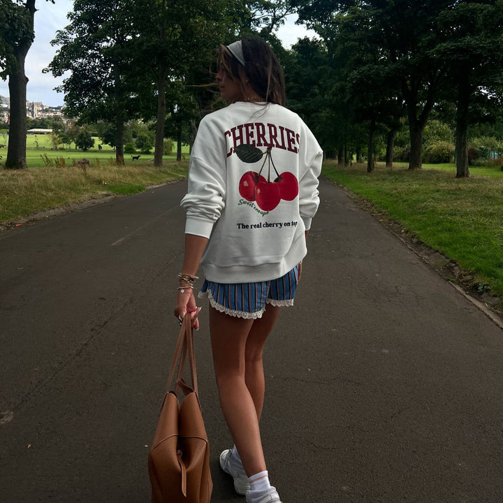 Pull femme décontracté avec motif de fruit créatif Amarae