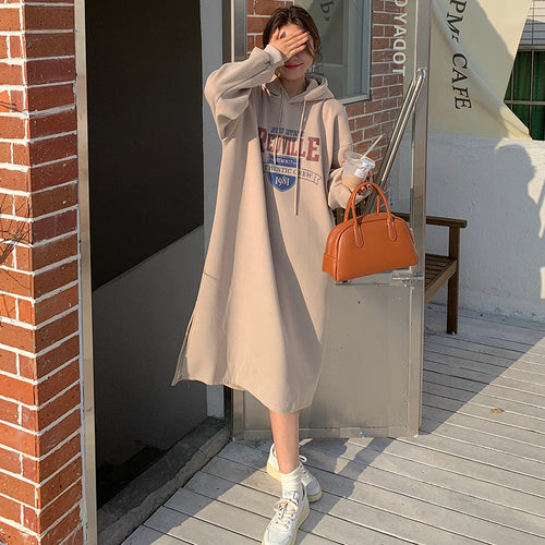Women's hoodie dress with casual cut and stylish graphic print Amarae