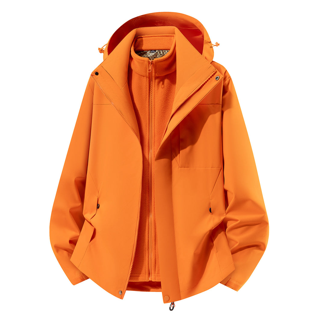 Women two-in-one softshell rain jacket with detachable fleece lining and hood Amarae