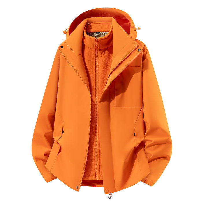 Women two-in-one softshell rain jacket with detachable fleece lining and hood Amarae