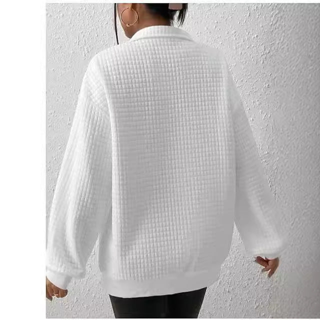 Lune London women's down pullover with half zipper