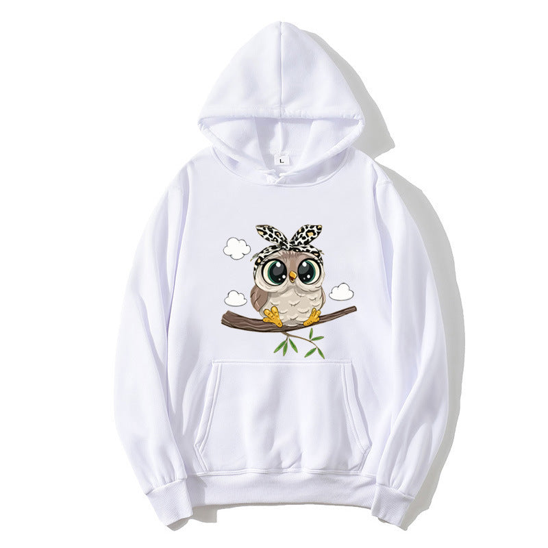 Women's hoodie with charming owl motif Chic & Stil