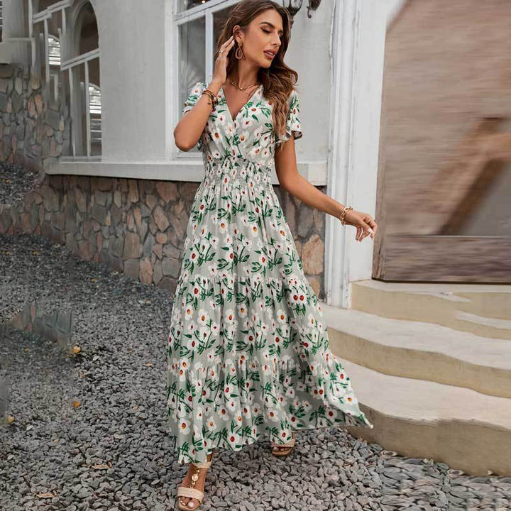 Lune London 1751507307 Women's Maxi Boho Ruffle Dress