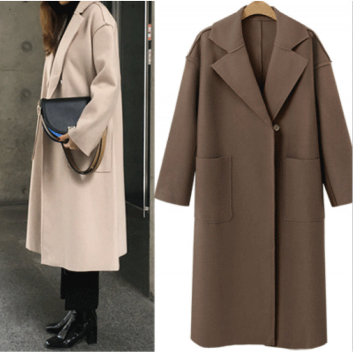 Oversized coat for women with deep lapels and pockets Amarae