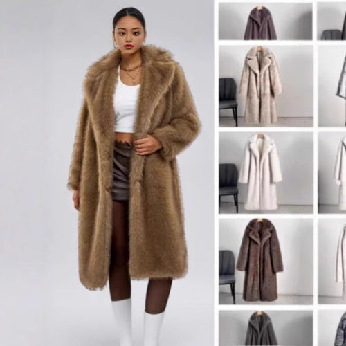 Women Luxury Faux Fur Coat Amarae