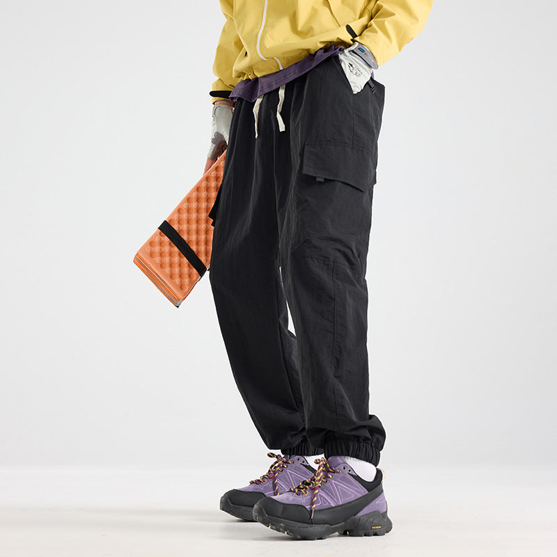 Men's Lightweight Utility Cargo Pants made of Ripstop with Elastic Hem and Multiple Pockets Amarae