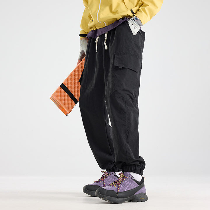 Men's Lightweight Utility Cargo Pants made of Ripstop with Elastic Hem and Multiple Pockets Amarae