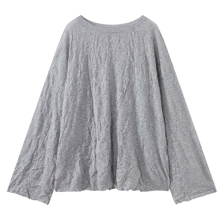 Women's Crinkled Oversize Blouse made of Linen Blend with Textured Pleated Look Amarae