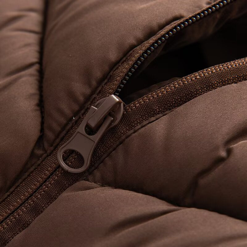 Women's hybrid quilted jacket with padding, hood, and elastic sleeve inserts Amarae