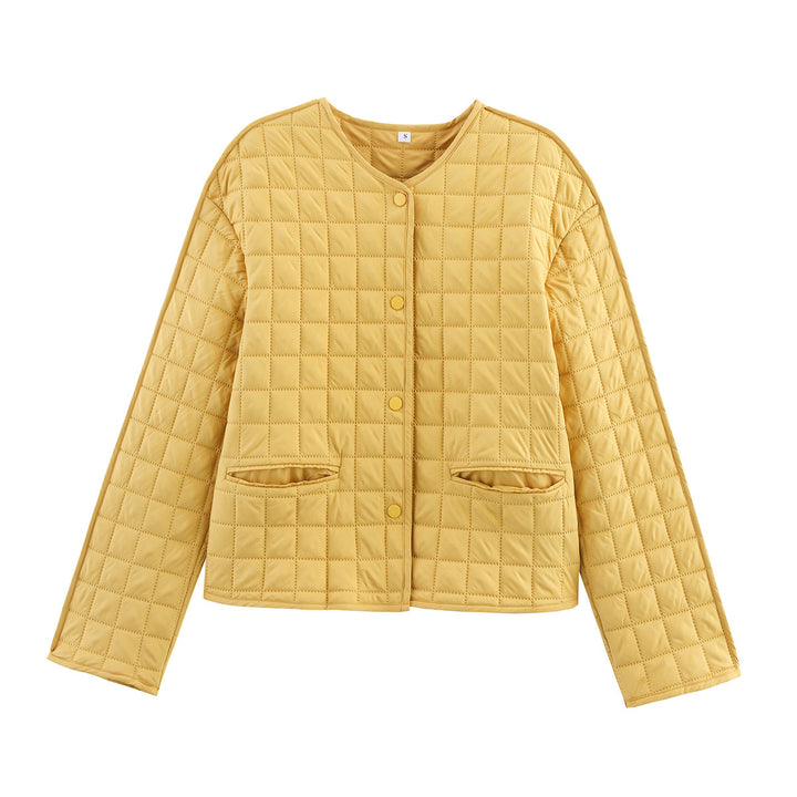 Quilted leisure jacket for women with button placket and pockets Lune London