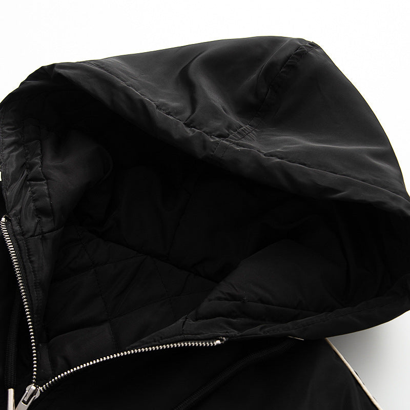 Sporty transition jacket for women with hood and side zips Lune London