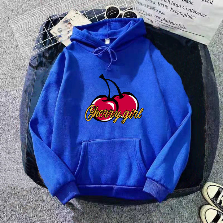 Women's hoodie with cheerful cherry motif Chic & Stil