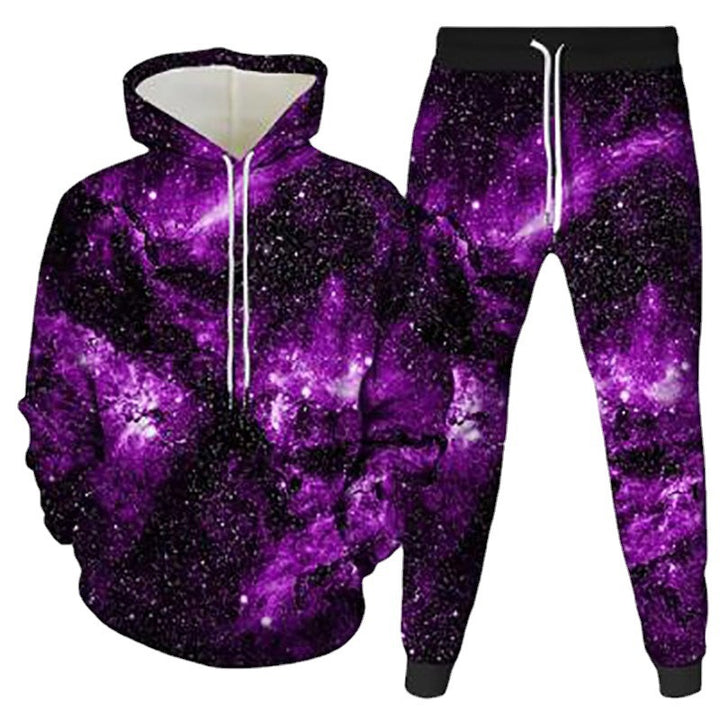 Men's hoodie set and jogger pants with modern graphic print Lune London