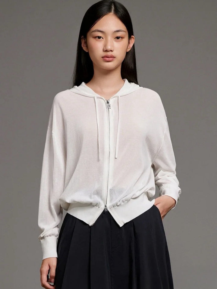 Haut zippé décontracté pour femme avec taille élastique et coupe ample Chic & Stil
