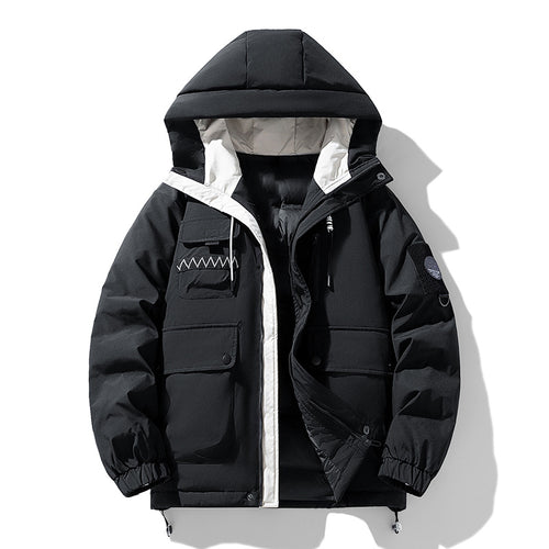 Ladies winter trendy down jacket with hood and practical pockets Amarae