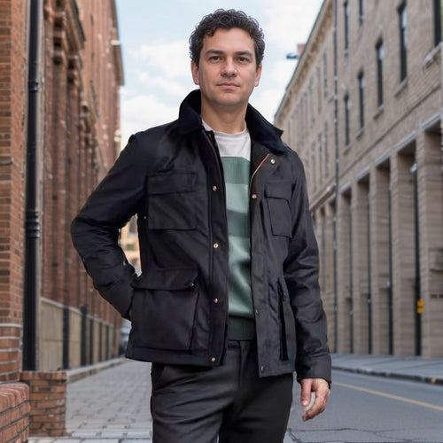 Functional sports jacket for men with practical pockets and high collar Amarae