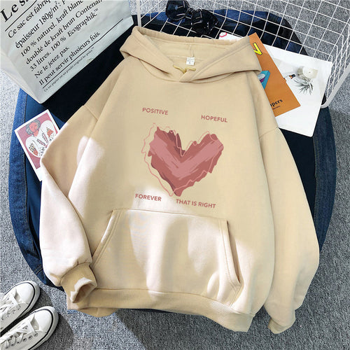 Women's hoodie with inspiring heart motif Chic & Stil