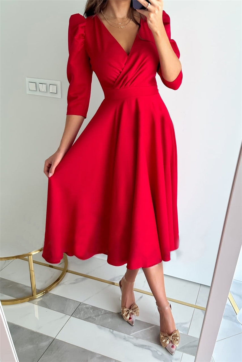 Ladies Elegant Chic Midi Dress