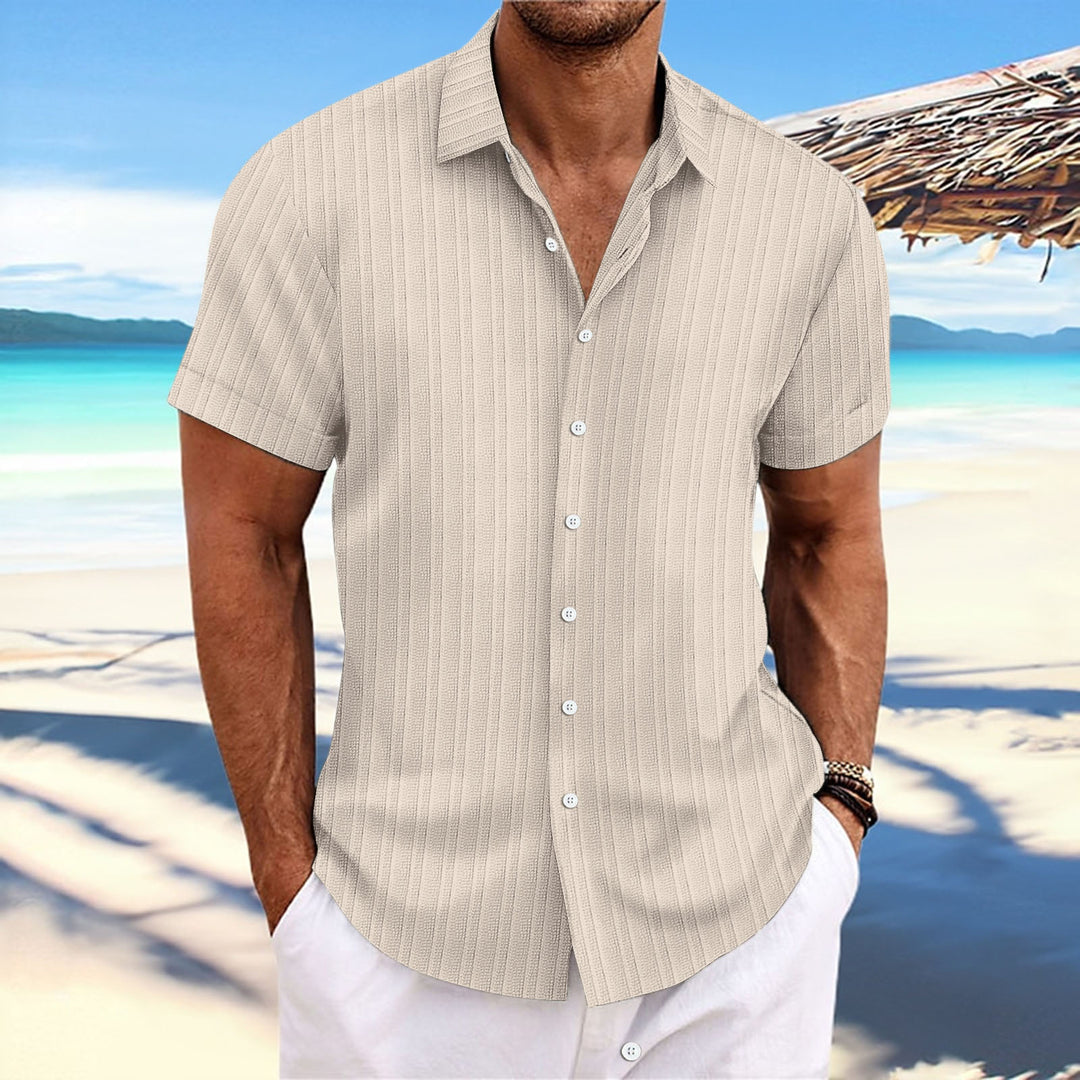 Casual short-sleeved striped shirt for men Amarae