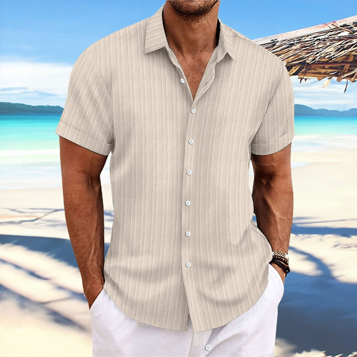 Casual short-sleeved striped shirt for men Amarae