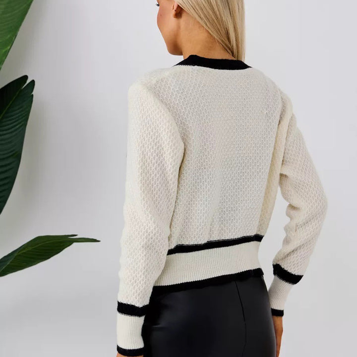 Cardigan femme avec poches et détail de bouton Chic & Stil