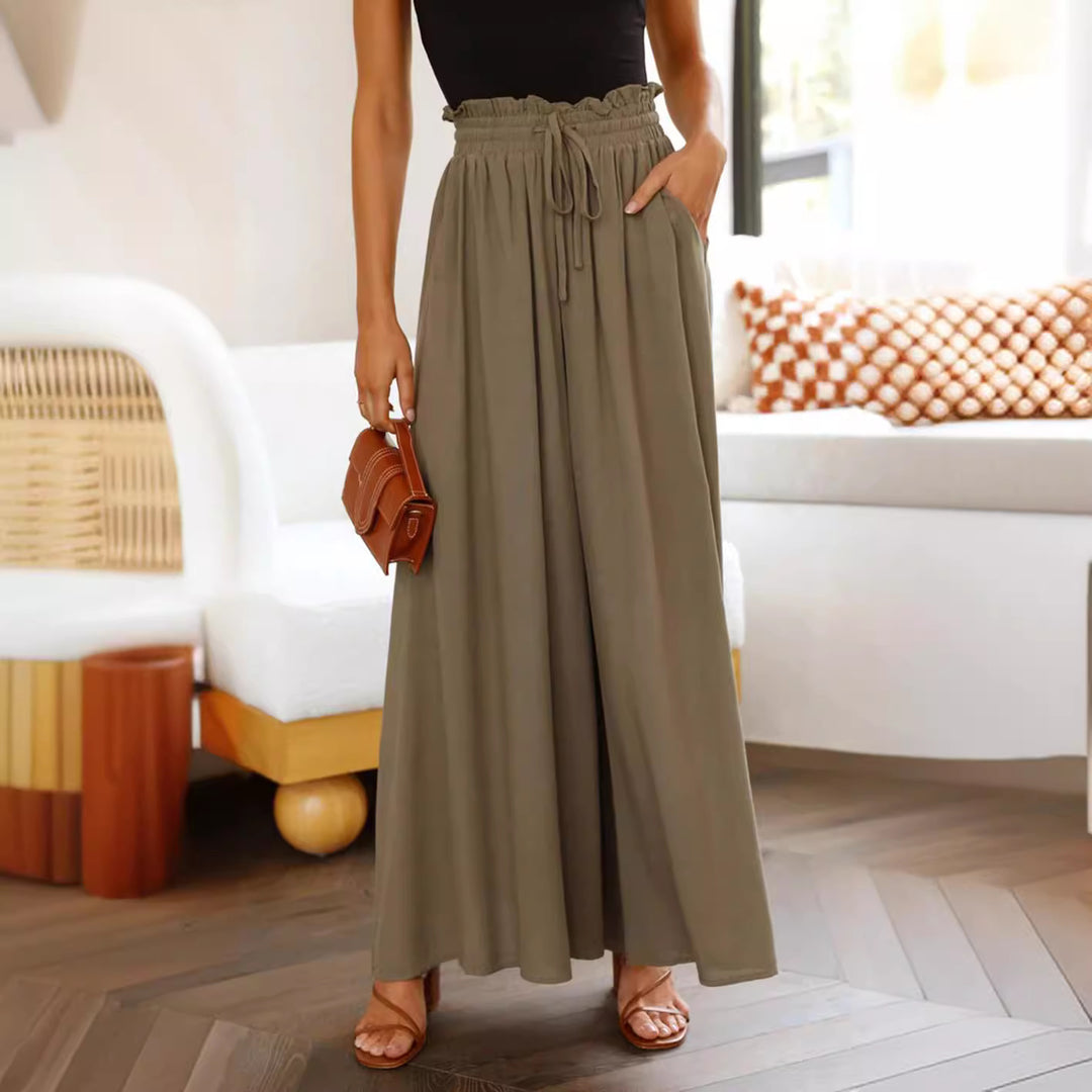 Bohemian style maxi skirt for women with drawstring waist Lune London
