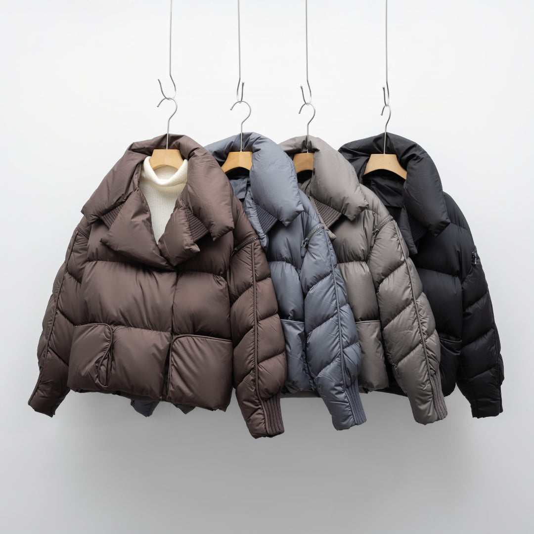 Veste matelassée raccourcie pour femmes avec col montant et poches pratiques Lune London
