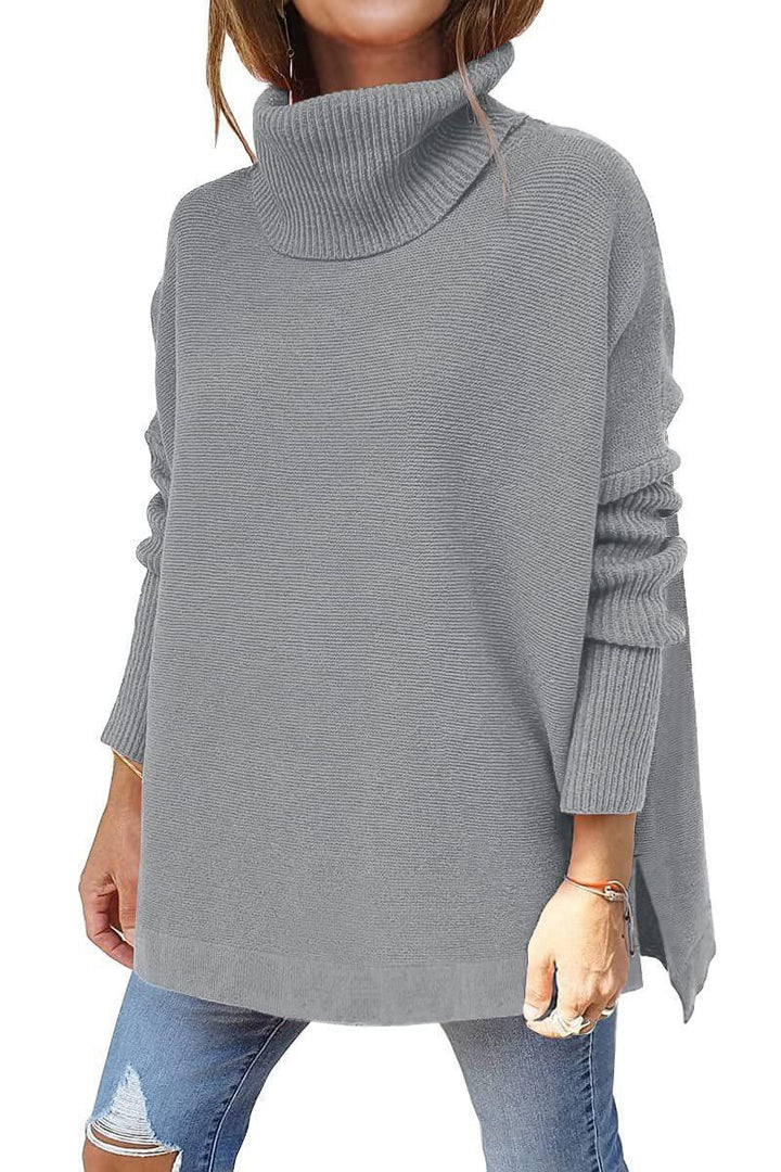 Comfortable turtleneck sweater for women with a textured design and a loose fit Lune London