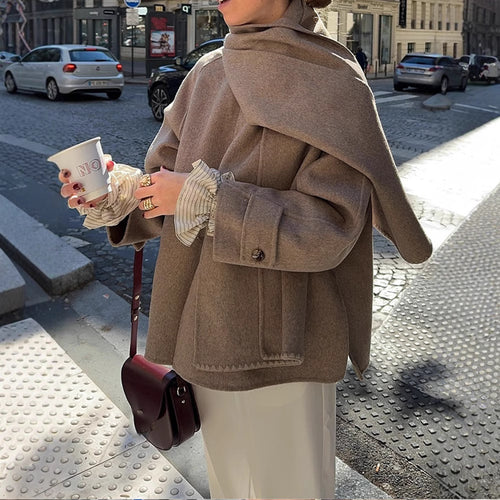 Trendy women's leisure jacket made from high-quality materials with practical lapel collar Amarae
