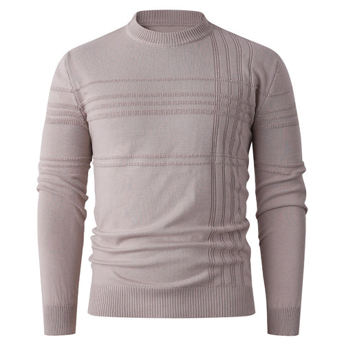 Men's sweater with textured pattern and round neck Amarae