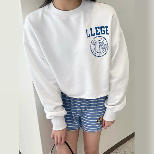 Sweat-shirt court pour femmes avec coupe surdimensionnée Chic & Stil