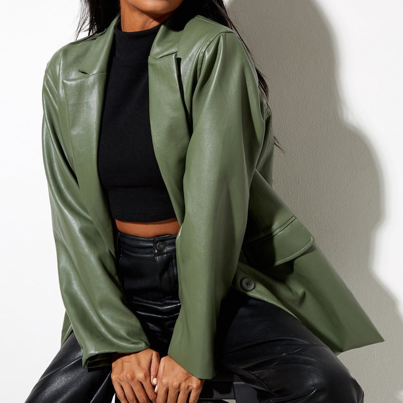 Amarae Elegant Leather Jacket for Women
