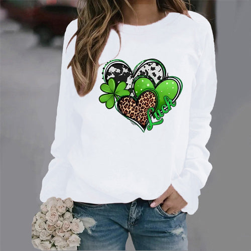 Sweat-shirt femme avec design de cœur créatif et motif accrocheur Chic & Stil
