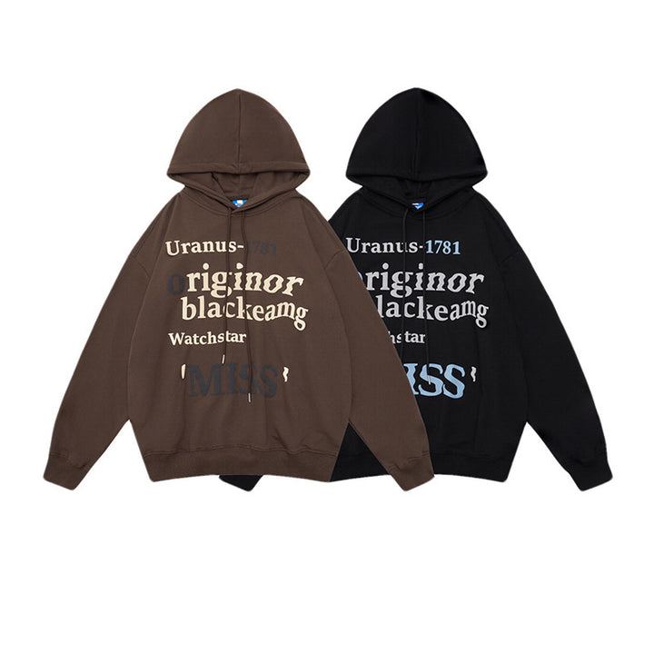 Women's leisure hoodie with trendy lettering Lune London