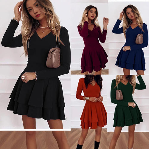 Wrap dress for women with ruffle details and an elegant cut Amarae