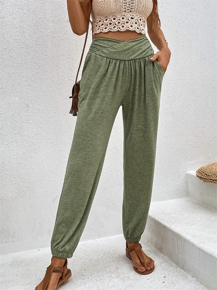 Lune London high-waisted elegant leisure pants for women with side pockets