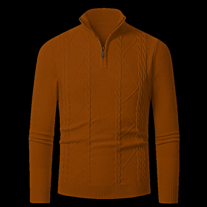 Men's knit sweater with zip closure trendy Lune London