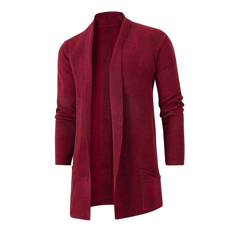 Open-cut knitted jacket for men with practical pockets Lune London