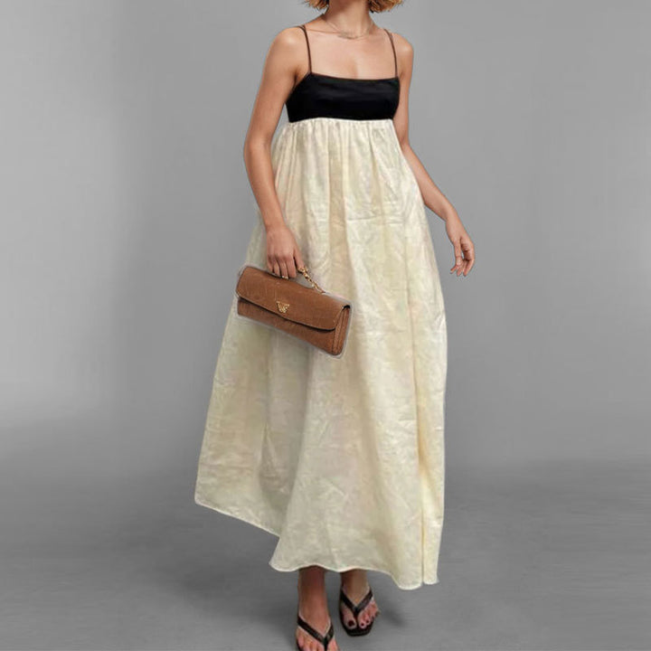 Robe maxi d'été pour femme avec coupe élégante et détails de bretelles Chic & Stil