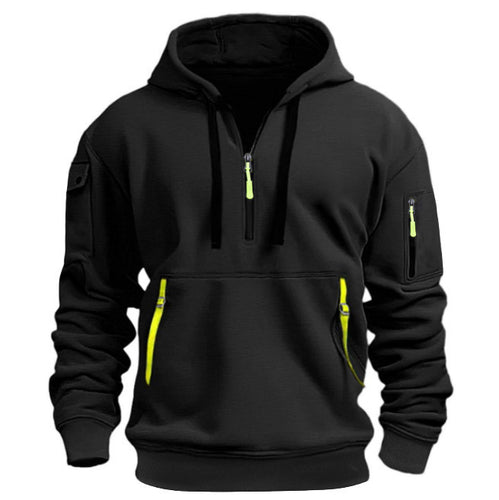 Men's functional hoodie with zipper and side pockets Chic & Stil