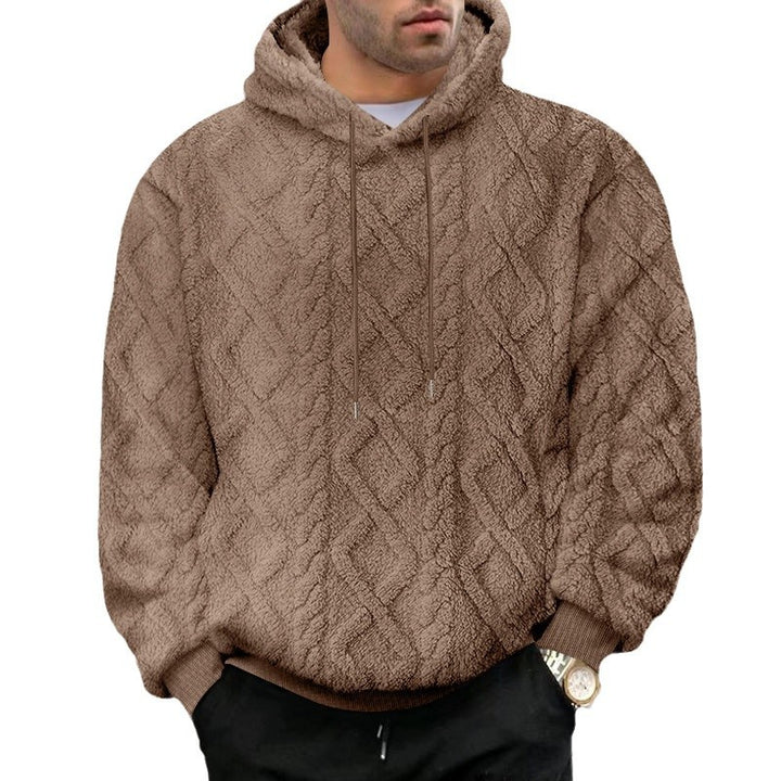 Men's cozy hooded sweater in waffle structure Amarae