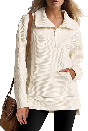 Ladies high-quality hoodie with textured design and practical pockets Lune London