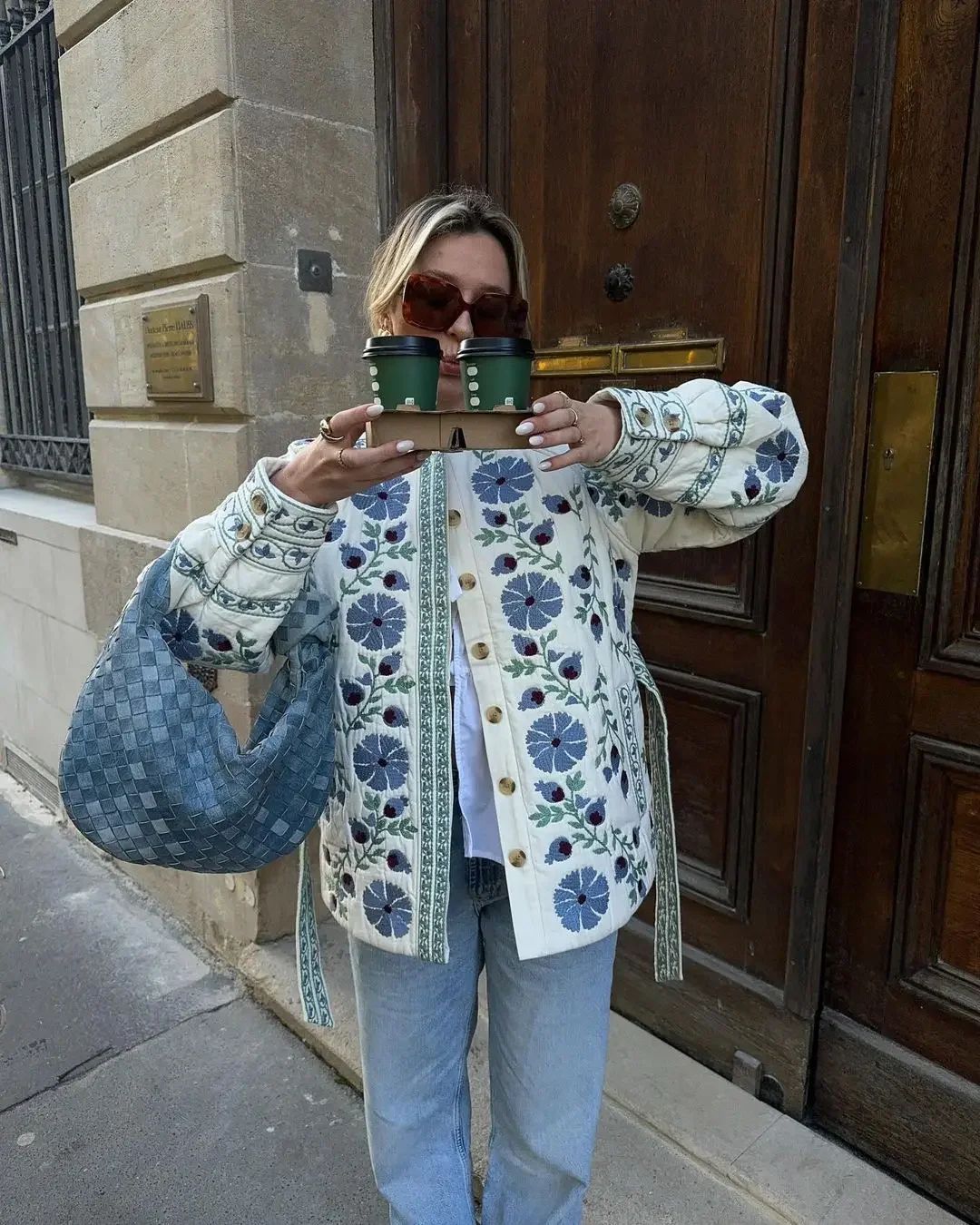 Veste bomber brodée de mode féminine Chic & Stil