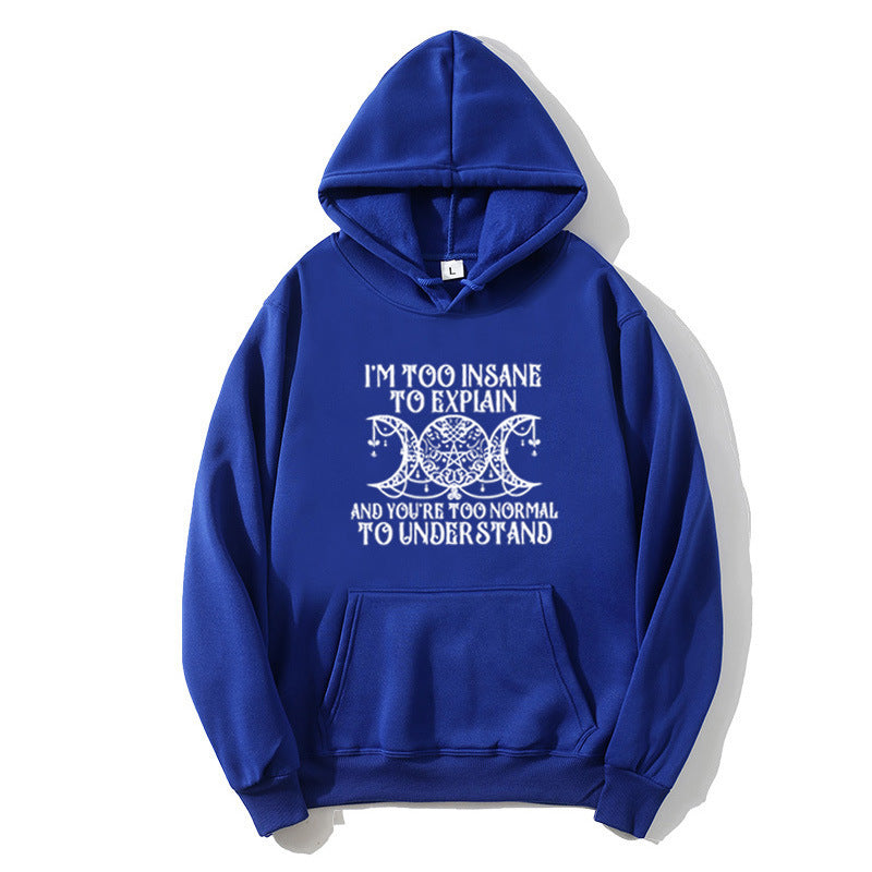 Women's hoodie with creative lettering and cozy fleece lining Chic & Stil