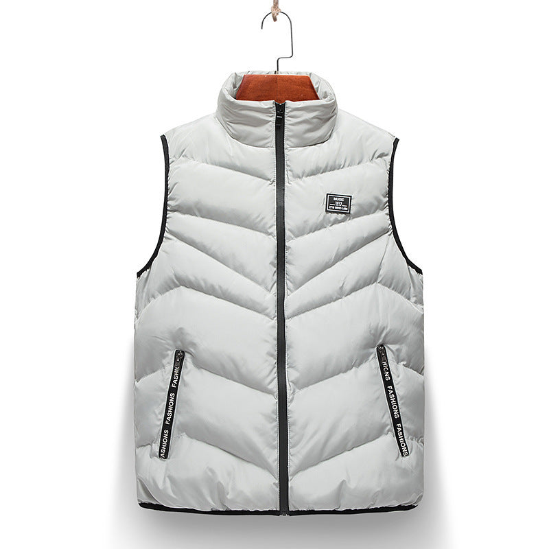 Ladies quilted gilet with high collar and zippered side pockets Amarae