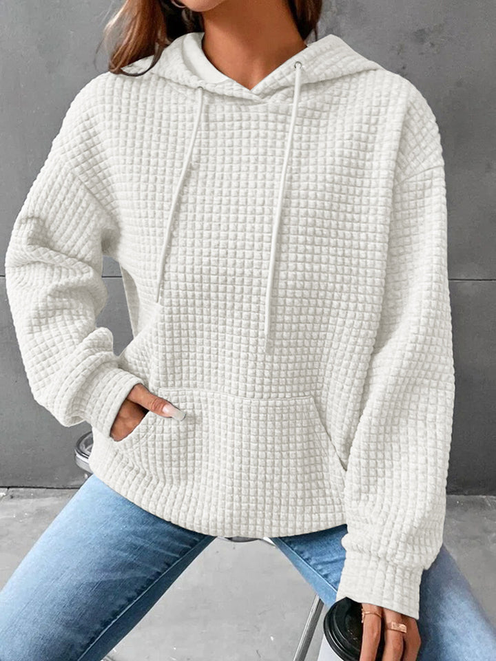 Ladies stylish hoodie with textured fabric Lune London