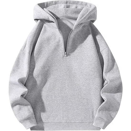 Men's sporty hoodie with half-zipper Amarae