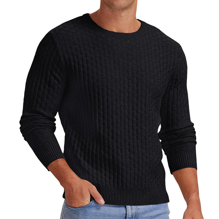 Chic und Stil | Men's textured round neck sweater