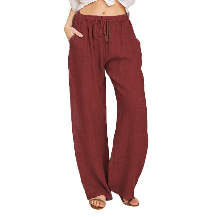 Wide linen trousers for ladies Lune London