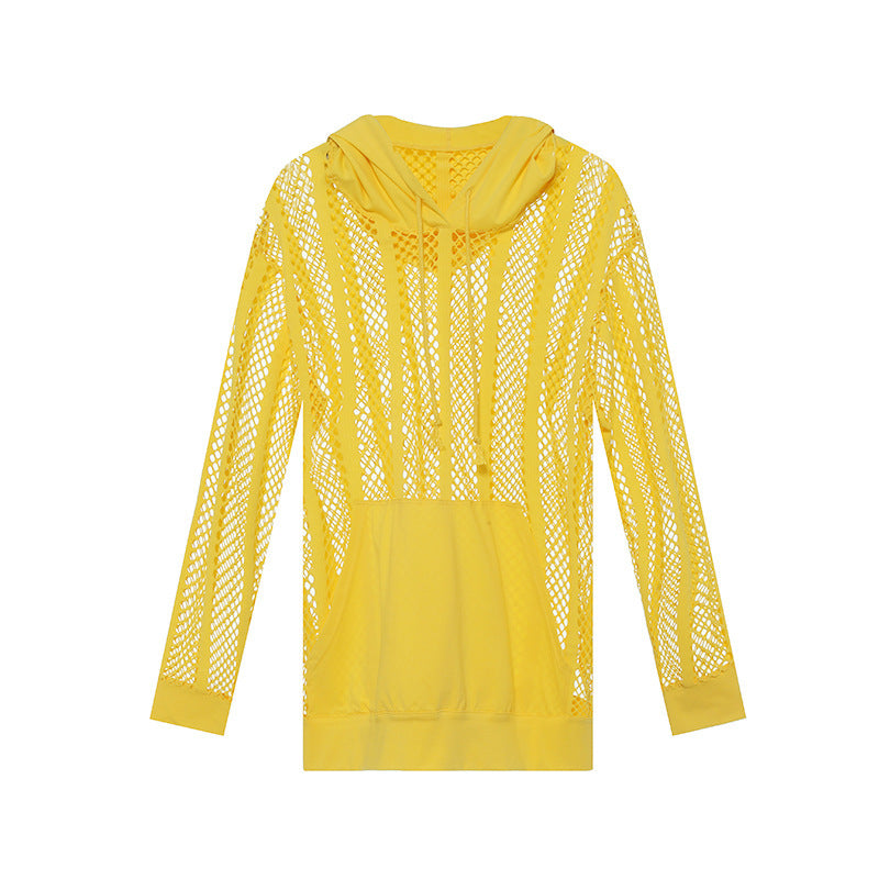 Sporty women's hoodie with breathable mesh from Lune London
